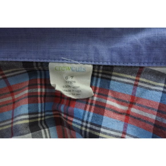 CREWCUTS tartan shirt size 6/7 - Picture 4 of 5